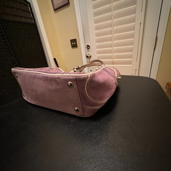 Coach lavendar suede and leather tote 9359 - Picture 5 of 15